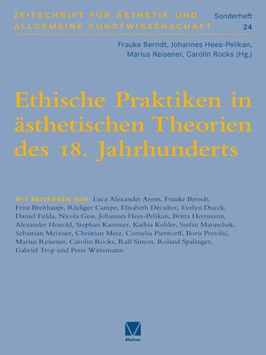 cover image of Ethische Praktiken in ästhetischen Theorien des 18. Jahrhunderts